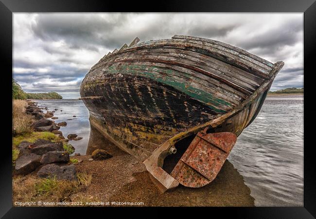 Shipwreck, Anglesey, Gwynedd, North Wales Framed Print by Kevin Hellon