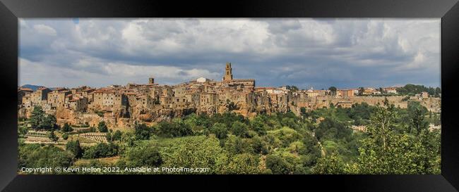 View of Pitigliano, Tuscany, Italy  Framed Print by Kevin Hellon