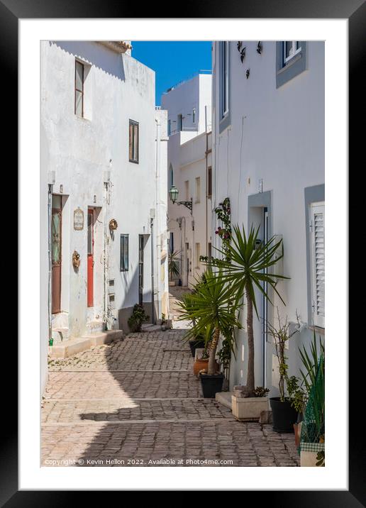 Old Street, Albufeira, Framed Mounted Print by Kevin Hellon