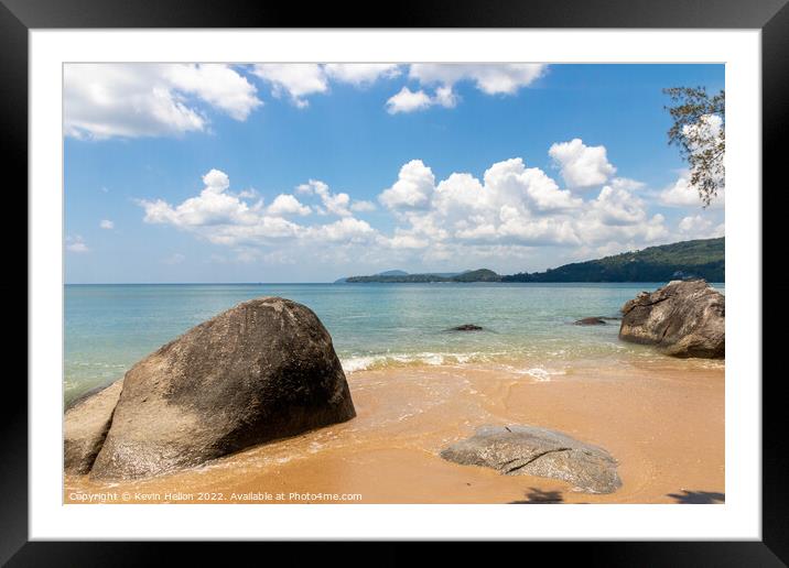 Hua Beach, Kamala, Phuket, Thailand Framed Mounted Print by Kevin Hellon
