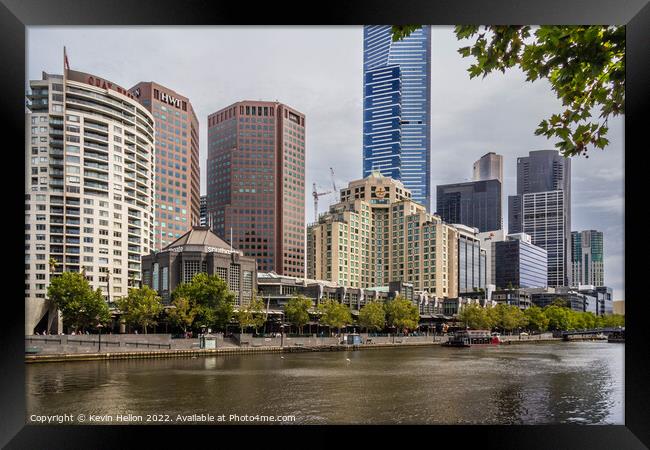 View over the Yarra River to Southgate, Framed Print by Kevin Hellon