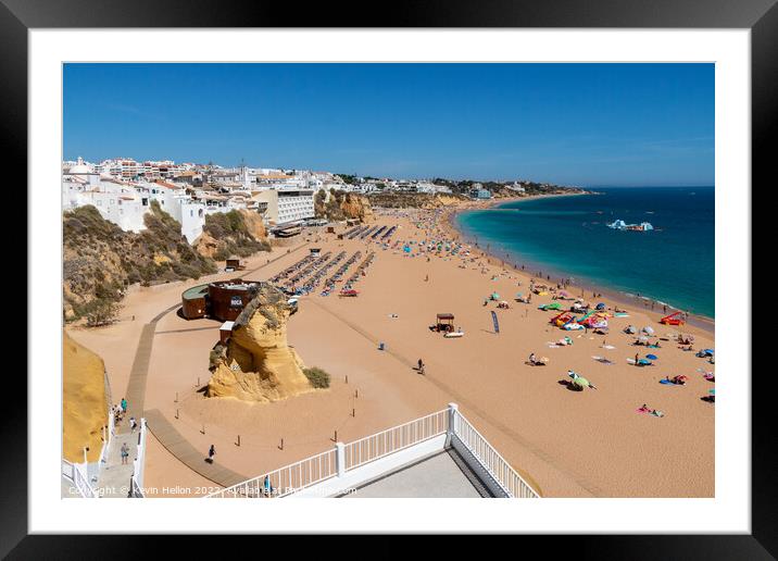 Praia de Albufeira Framed Mounted Print by Kevin Hellon