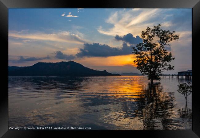 Sunrise in Phang Nga Bay, Framed Print by Kevin Hellon