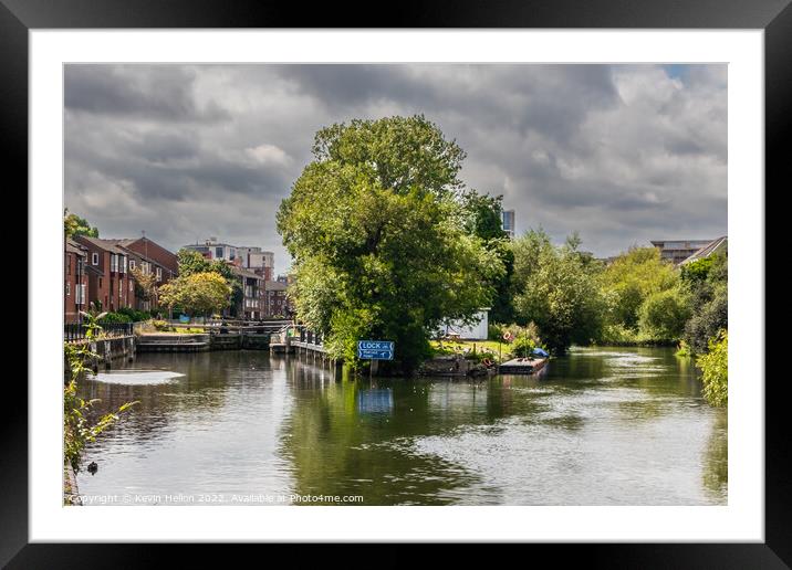 Entrance to Blake's Lock, River Kennet, Framed Mounted Print by Kevin Hellon