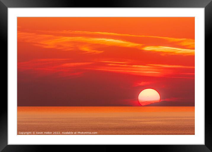 Sky sun Framed Mounted Print by Kevin Hellon