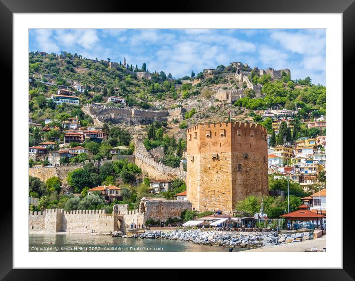 Red Tower (Kizil Kule) In Alanya, Turkey. Framed Mounted Print by Kevin Hellon