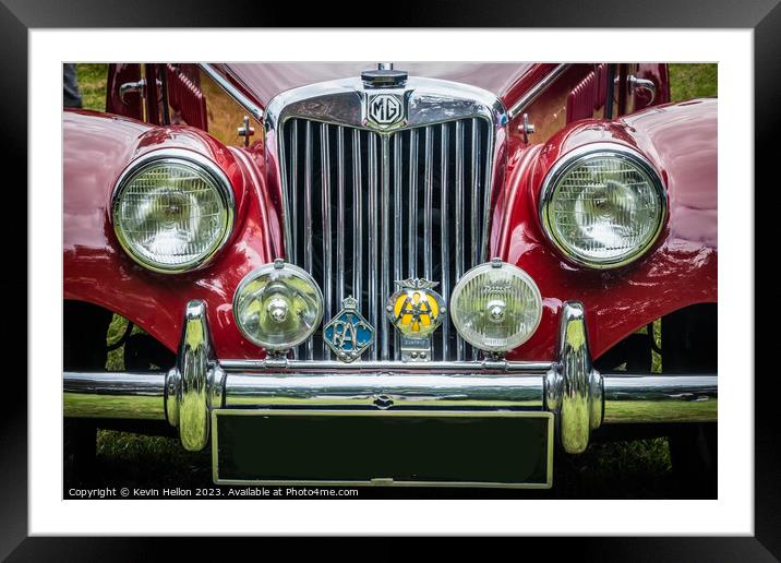 MG TF classic British sports car Framed Mounted Print by Kevin Hellon