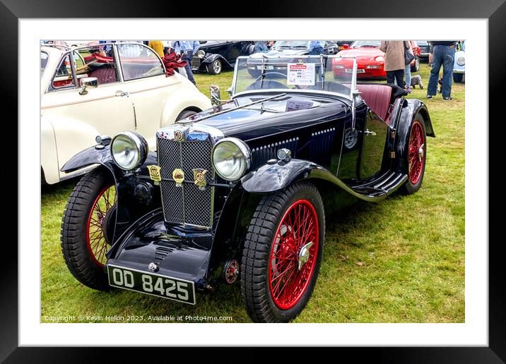 1933 MG J2 sports car Framed Mounted Print by Kevin Hellon