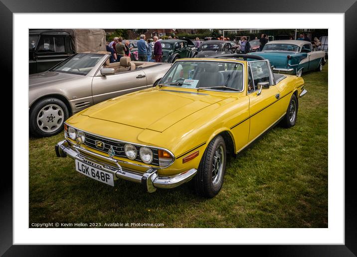 1975 Triumph Stag classic sports car Framed Mounted Print by Kevin Hellon