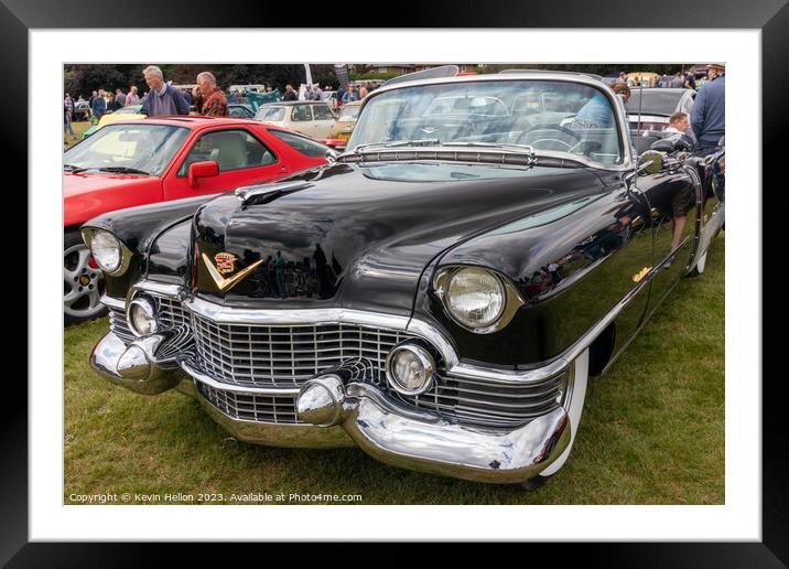 A black Series 62 Cadillac Convertible. Series 62 Framed Mounted Print by Kevin Hellon