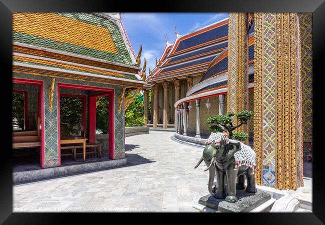 Majestic Entrance to Wat Ratchabhopit Framed Print by Kevin Hellon