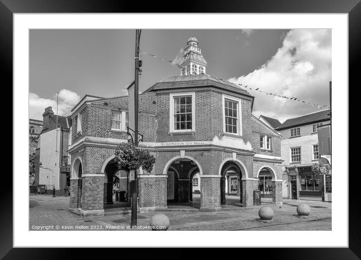 View of the Cornmarket building on Church street, High Wycombe Framed Mounted Print by Kevin Hellon