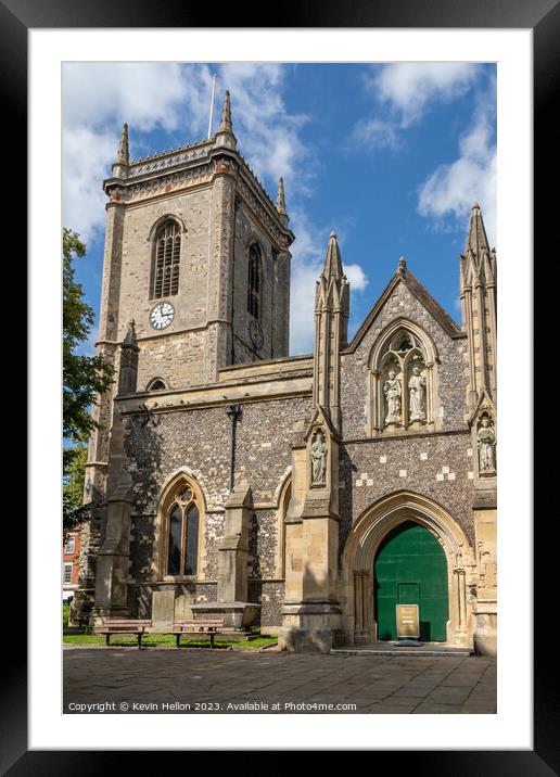 All Saints parish church, High Wycombe Framed Mounted Print by Kevin Hellon