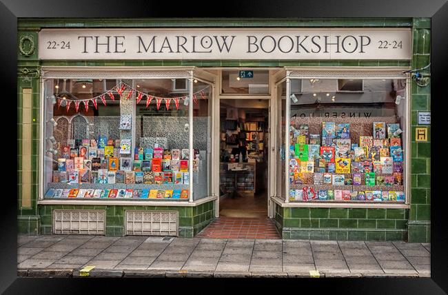 The Marlow Bookshop Framed Print by Kevin Hellon