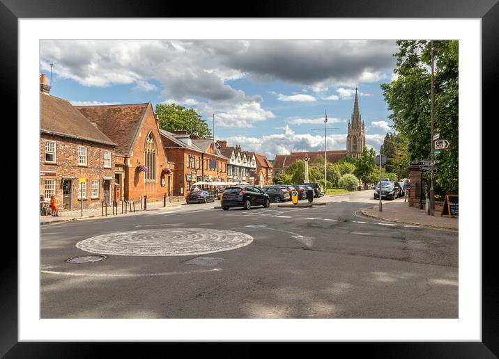 Looking down High Street towards All Saints Church Framed Mounted Print by Kevin Hellon