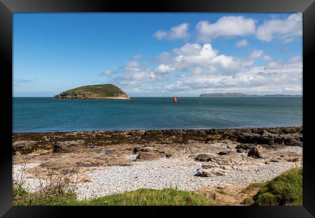 Puffin Island  Framed Print by Kevin Hellon