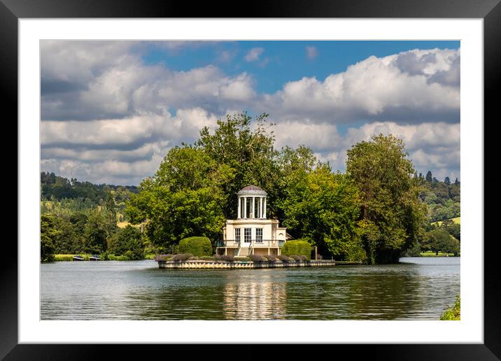 Folly on Temple island in the middle of the River Thames Framed Mounted Print by Kevin Hellon