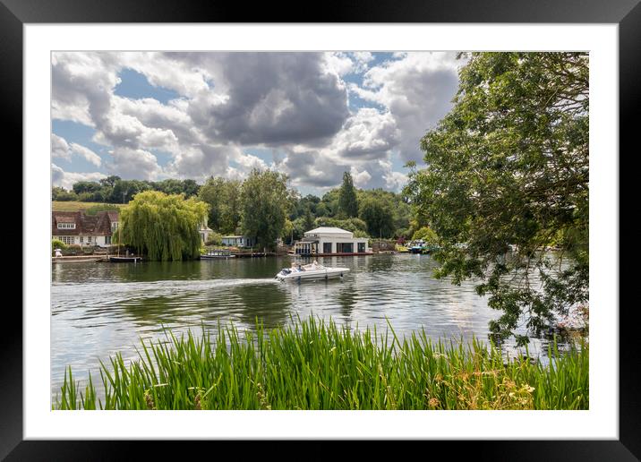 Summer days on the River Thames Framed Mounted Print by Kevin Hellon