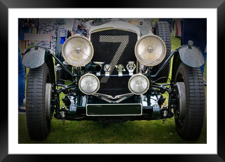 Bentley 7 vintage car Framed Mounted Print by Kevin Hellon