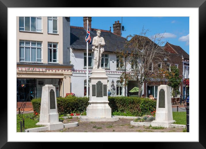War memorial, Chesham, Framed Mounted Print by Kevin Hellon