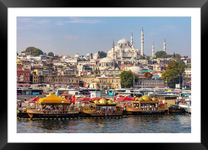 The historic Rutem Pasha Mosque Framed Mounted Print by Kevin Hellon