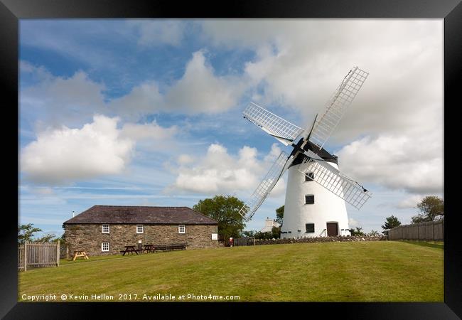 Llynon mill and farm, Llandeusant, Anglesey, Wales Framed Print by Kevin Hellon