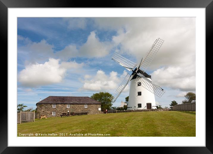 Llynon mill and farm, Llandeusant, Anglesey, Wales Framed Mounted Print by Kevin Hellon