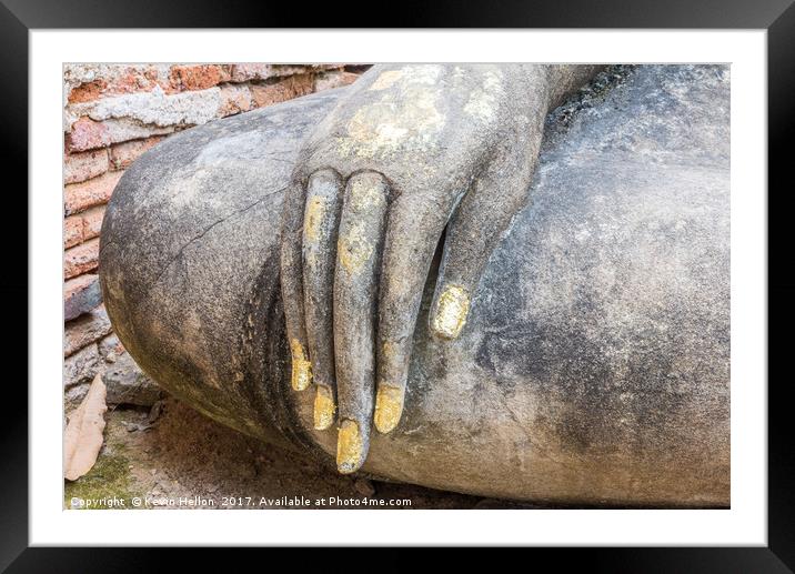 Hand of Buddha Framed Mounted Print by Kevin Hellon