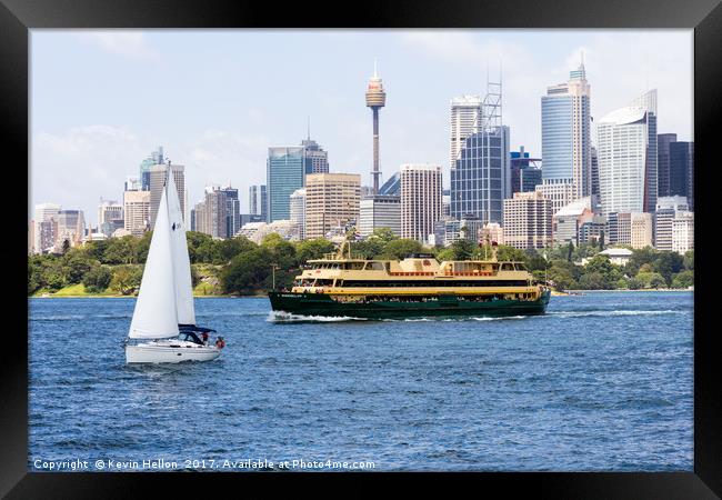 The Manly ferry  Framed Print by Kevin Hellon