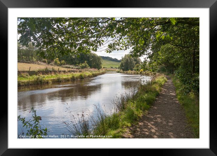 Pound on the Huddersfield Narrow Canal, Diggle, Ol Framed Mounted Print by Kevin Hellon