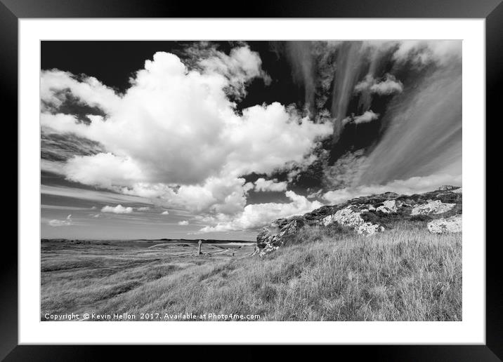 Cloud formation over  Llanddwyn island, Anglesey,  Framed Mounted Print by Kevin Hellon