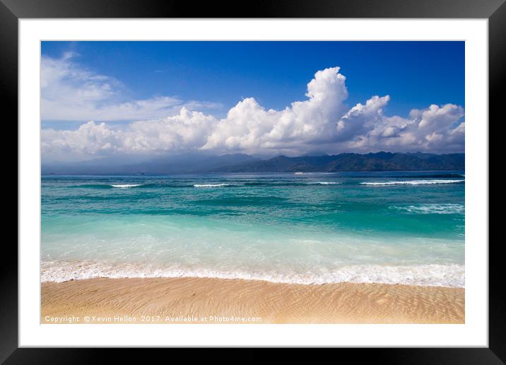 Dramatic clouds hover over mountains Framed Mounted Print by Kevin Hellon