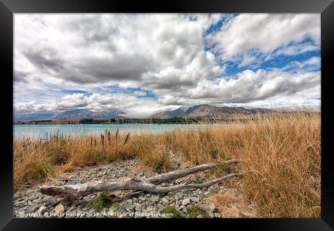 Lake Tekapo and the Southern Alps, South Island, New Zealand Framed Print by Kevin Hellon