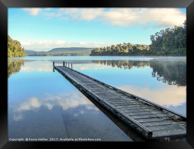  Lake Mapourika Framed Print by Kevin Hellon