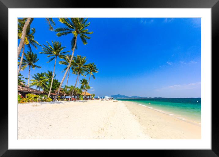 beach on Koh Mook  Framed Mounted Print by Kevin Hellon