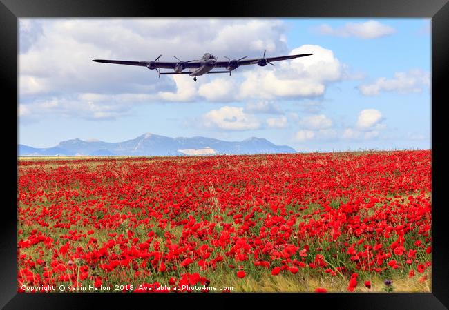 Poppy field and clouds, Granada Province, Spain Framed Print by Kevin Hellon