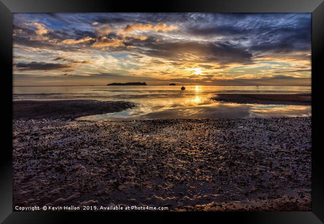 Sunrise at Sanamran Beach Framed Print by Kevin Hellon
