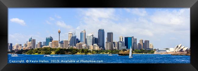 Panorama of the Central Business District Framed Print by Kevin Hellon