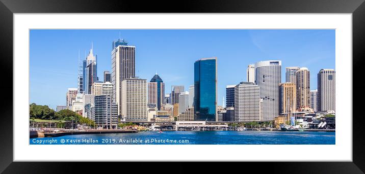 Panoramic view of the Central Business District  Framed Mounted Print by Kevin Hellon