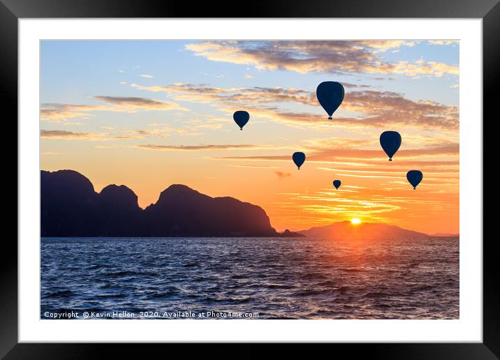 Sunrise in Phang Nga Bay Framed Mounted Print by Kevin Hellon