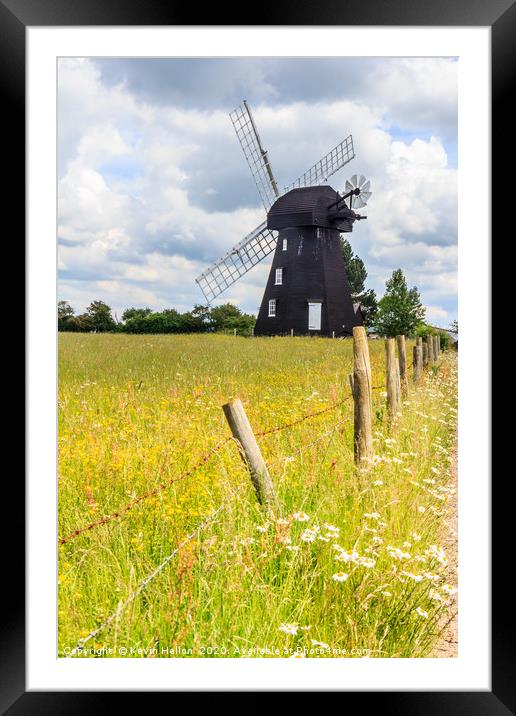 Lacey Green windmill Framed Mounted Print by Kevin Hellon