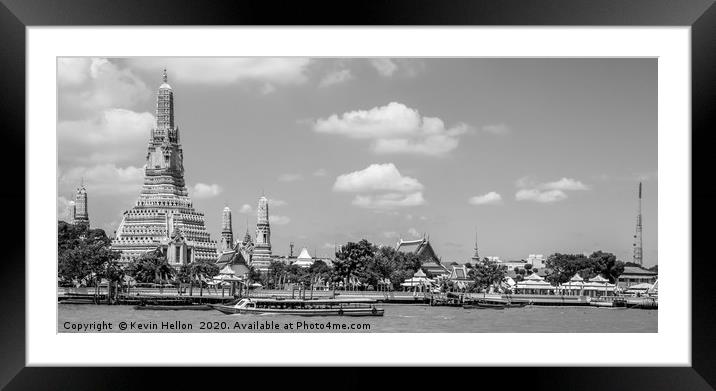 Chao Phraya express boat Framed Mounted Print by Kevin Hellon