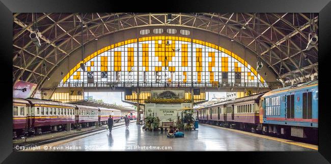 Hua Lamphong railway station Framed Print by Kevin Hellon