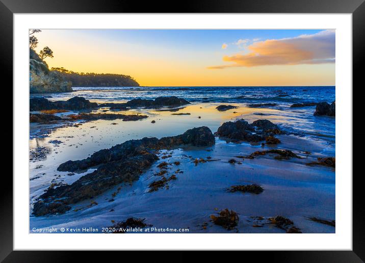 Dawn, Barlings Beach Framed Mounted Print by Kevin Hellon