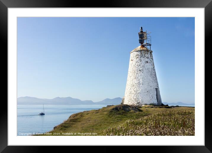 Old lighthouse on Llanddwyn Island Framed Mounted Print by Kevin Hellon