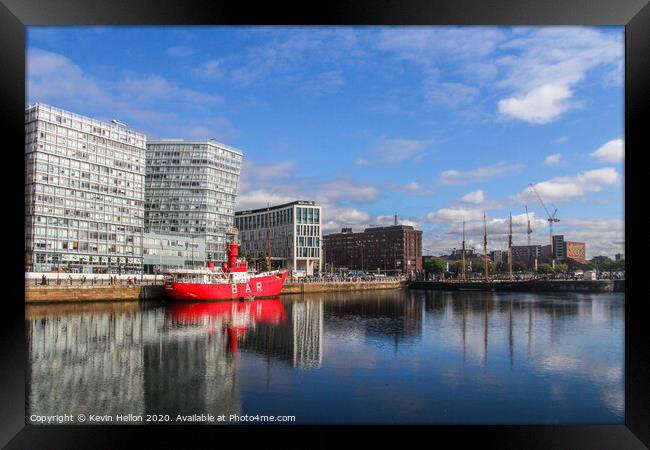 Lightship, Canning Dock, Liverpool Framed Print by Kevin Hellon