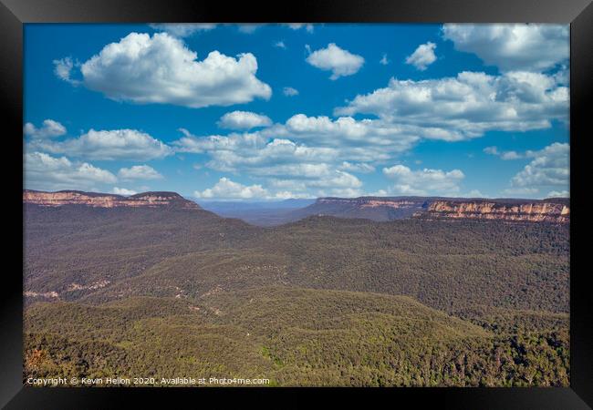 The Blue Mountains,  Framed Print by Kevin Hellon