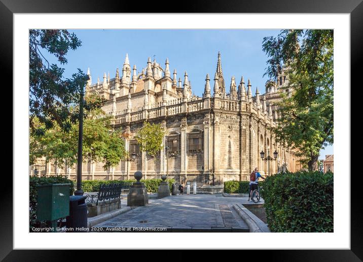 View of the cathedral  Framed Mounted Print by Kevin Hellon