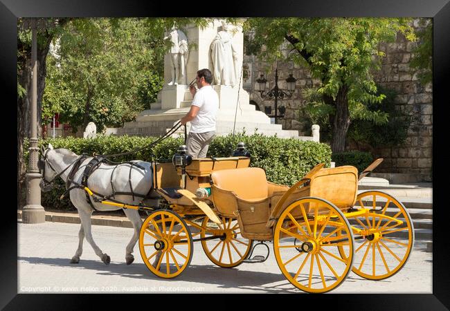 Horse and Cariiage Framed Print by Kevin Hellon