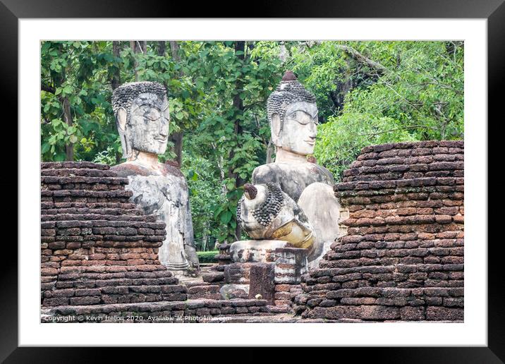 Buddha statues  Framed Mounted Print by Kevin Hellon